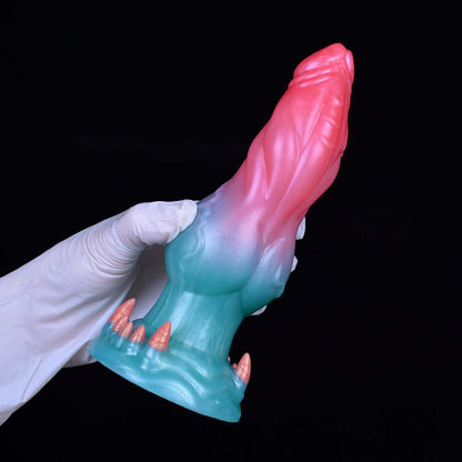 🐺 Augus 7.3” Fantasy Alien Wolf Dildo – Knot & Suction Base - BeastGasm