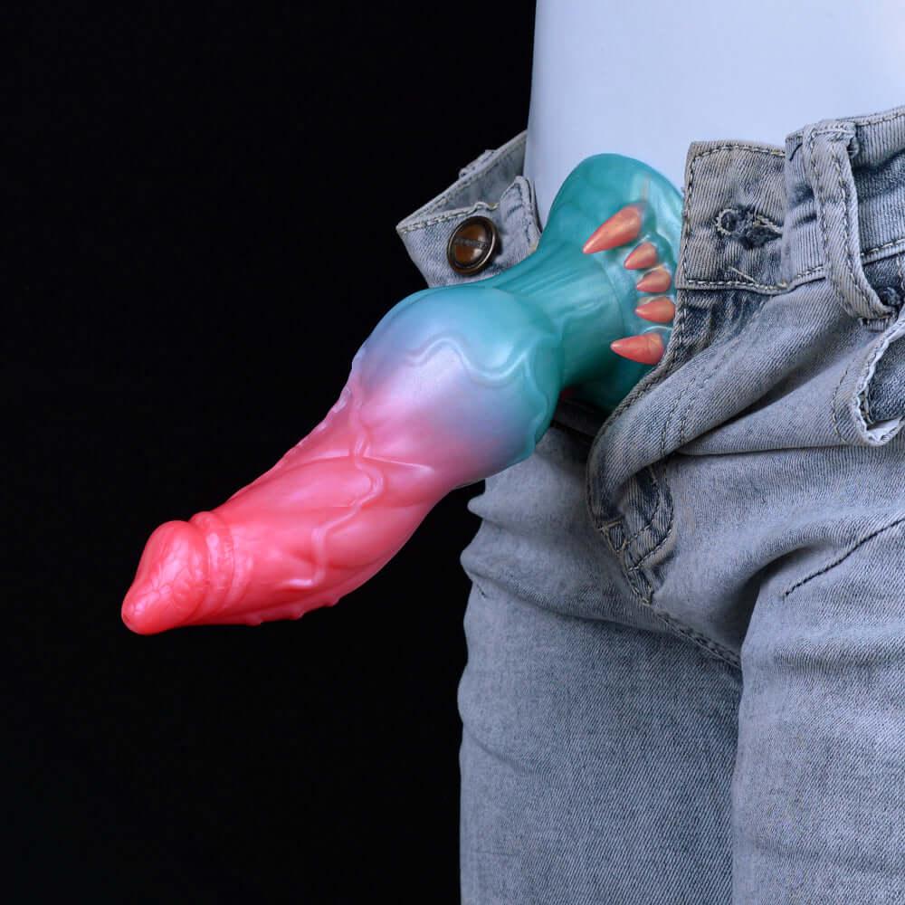🐺 Augus 7.3” Fantasy Alien Wolf Dildo – Knot & Suction Base - BeastGasm
