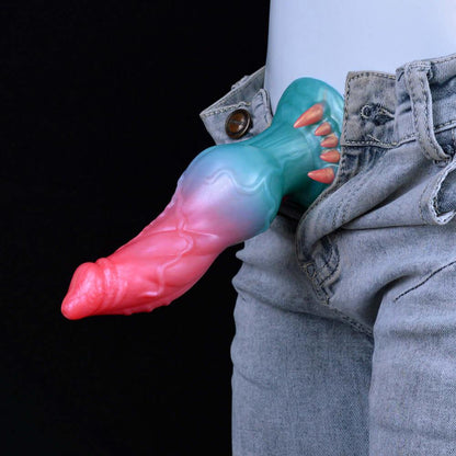🐺 Augus 7.3” Fantasy Alien Wolf Dildo – Knot & Suction Base - BeastGasm