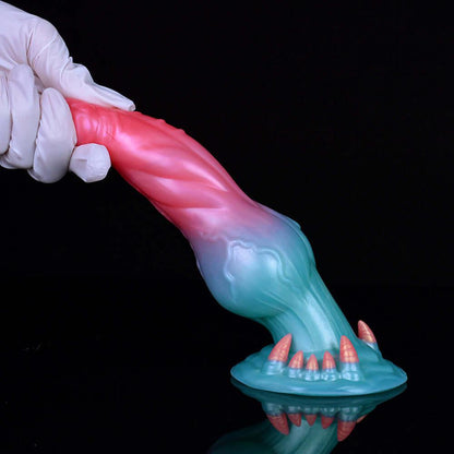 🐺 Augus 7.3” Fantasy Alien Wolf Dildo – Knot & Suction Base - BeastGasm