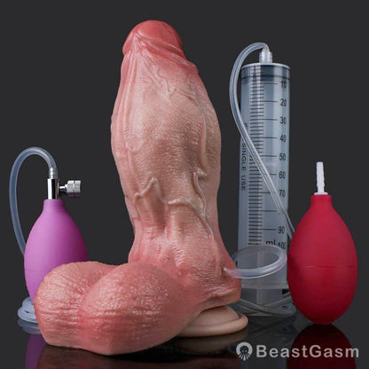 Augustus 7.5 Inch Squirting Inflatable Dildo – Adjustable & Realistic - BeastGasm