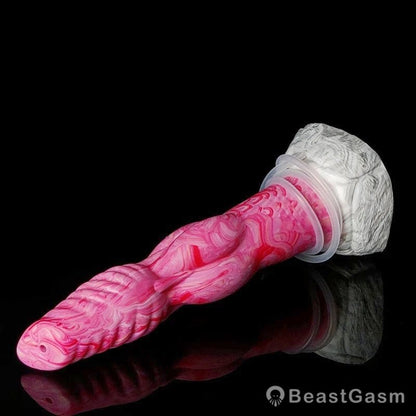 🐺 Azazel 8.4 - Inch Wolf Knot Dildo – Platinum - Cured Silicone Ejaculating Dildo - BeastGasm