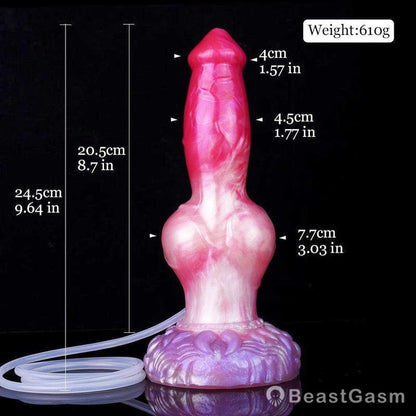 Azur 9.5” Ejaculating Dog Dildo with Knot – BeastGasm Fantasy Toy - BeastGasm