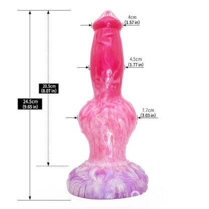 🐕 Azur 9.5” Realistic Dog Dildo – Knotted Canine with Huge Knot - BeastGasm