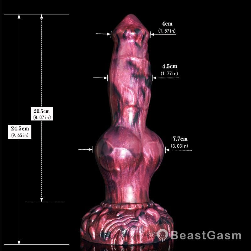 🐕 Azur 9.5” Realistic Dog Dildo – Knotted Canine with Huge Knot - BeastGasm