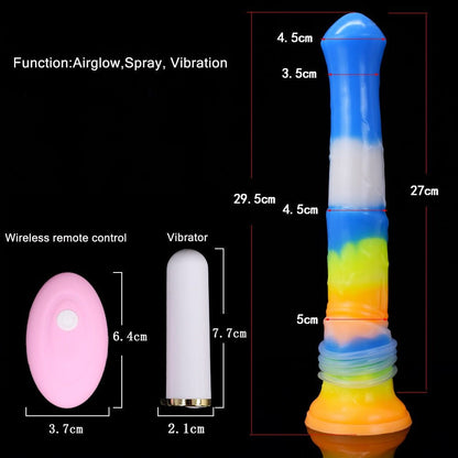 🐴Bael 11 - Inch Luminous Horse Vibrator with Ejaculation - BeastGasm