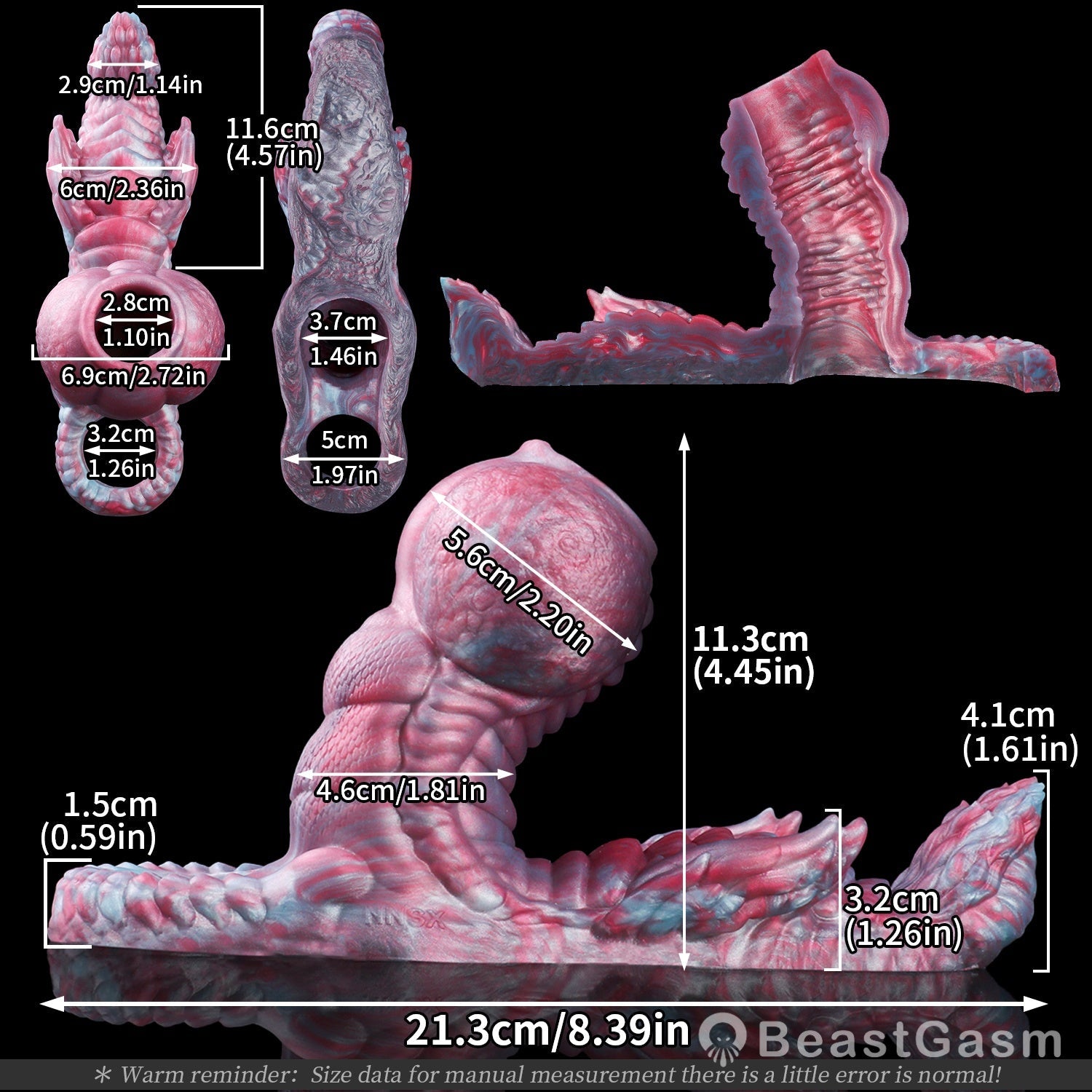 🐺 Beastforge Fantasy Beast Cock Sleeve with Grinding Stimulator - BeastGasm