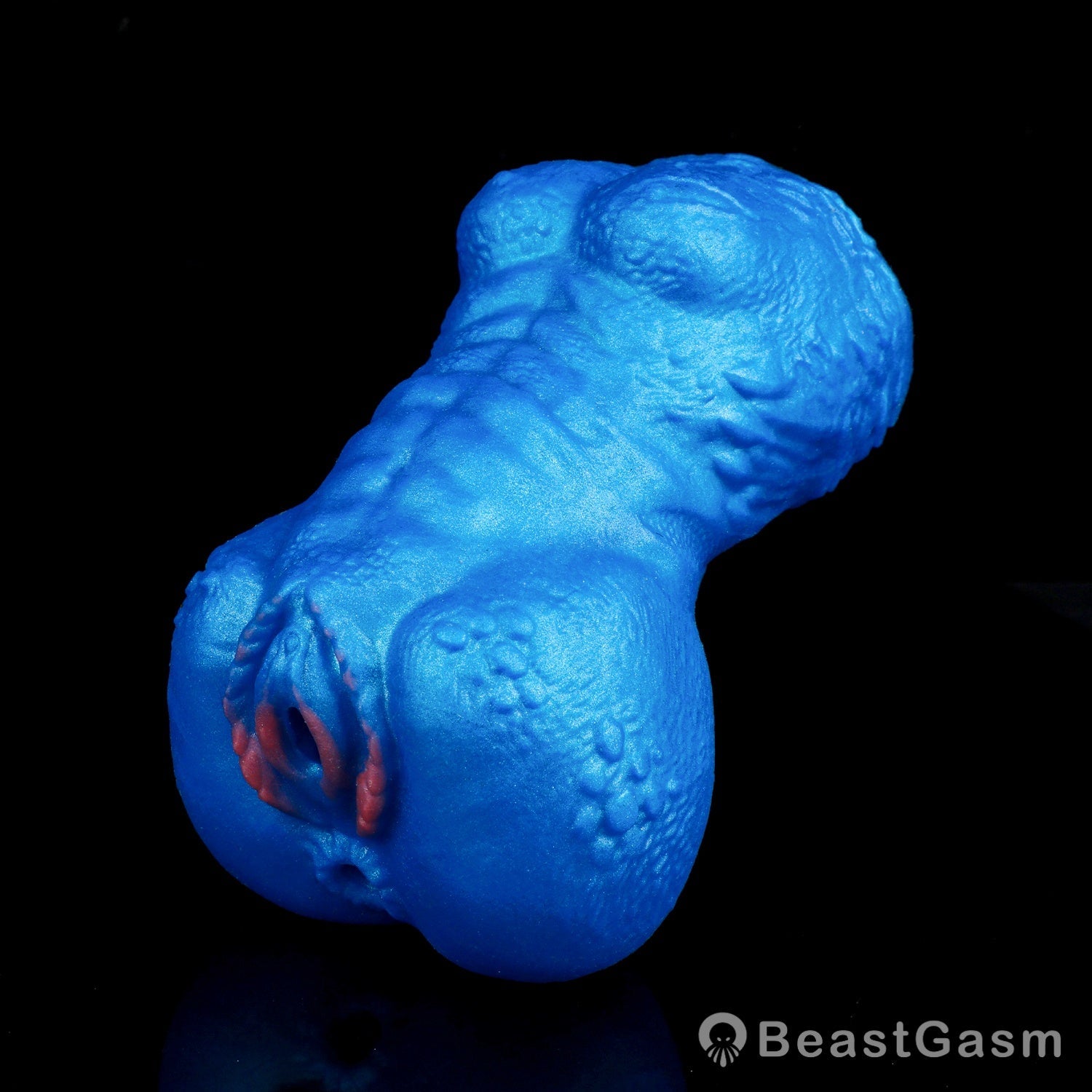 🌀 BeastGasm Blue Scale Predator Alien Torso Fantasy Pocket Pussy - BeastGasm