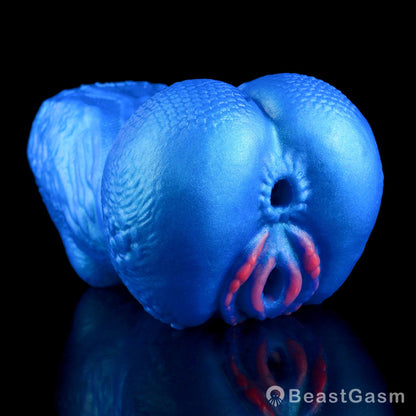 🌀 BeastGasm Blue Scale Predator Alien Torso Fantasy Pocket Pussy - BeastGasm