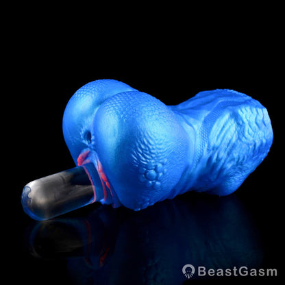 🌀 BeastGasm Blue Scale Predator Alien Torso Fantasy Pocket Pussy - BeastGasm