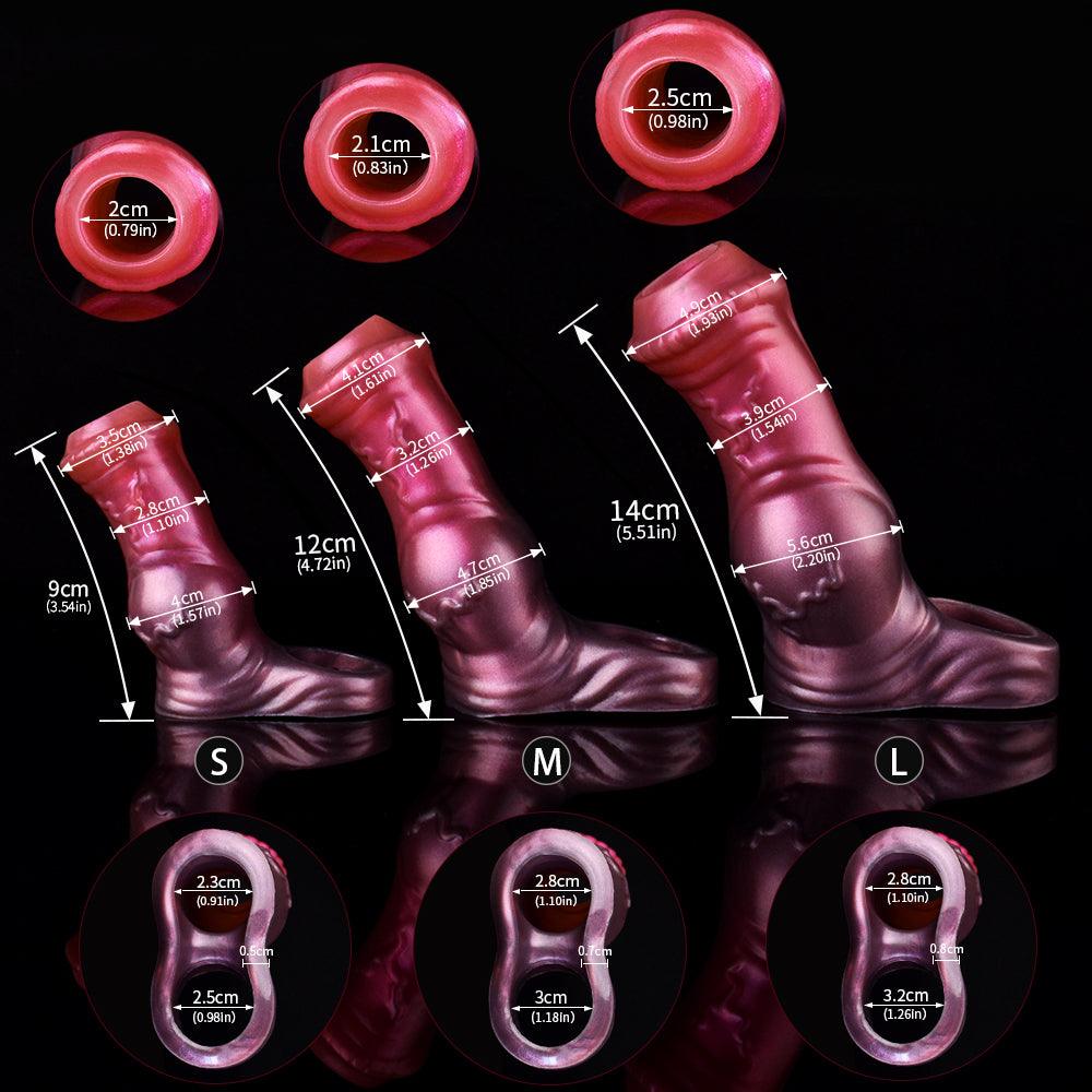 BeastGasm Horse Penis Extender – Knotted Fantasy Cock Sleeve - BeastGasm