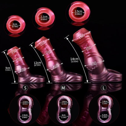 BeastGasm Horse Penis Extender – Knotted Fantasy Cock Sleeve - BeastGasm