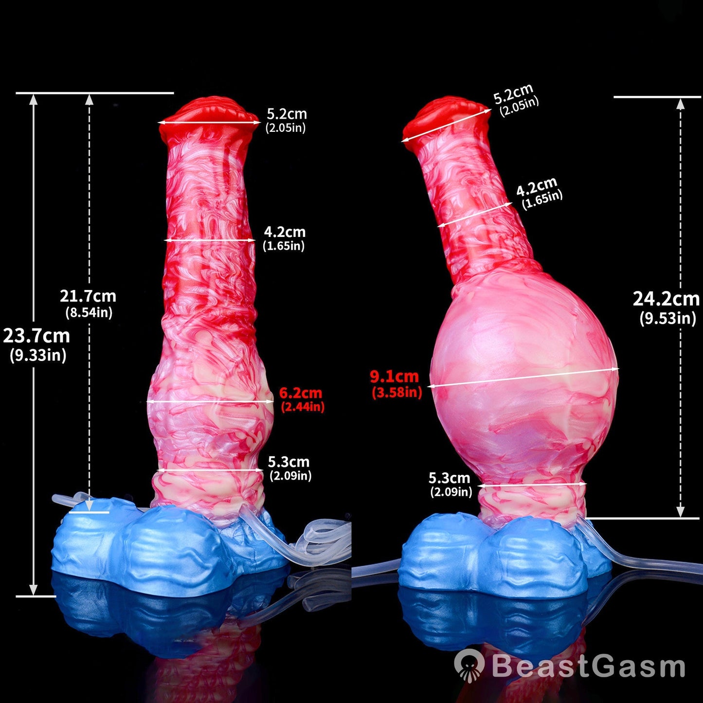 BeastGasm Inflatable Horse Dildo – Realistic Squirting Pleasure - BeastGasm
