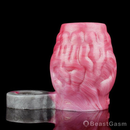 BeastGasm Ribbed Wolf Knot Penis Ring & Enlargement Sleeve - BeastGasm