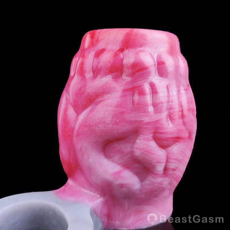 BeastGasm Ribbed Wolf Knot Penis Ring & Enlargement Sleeve - BeastGasm