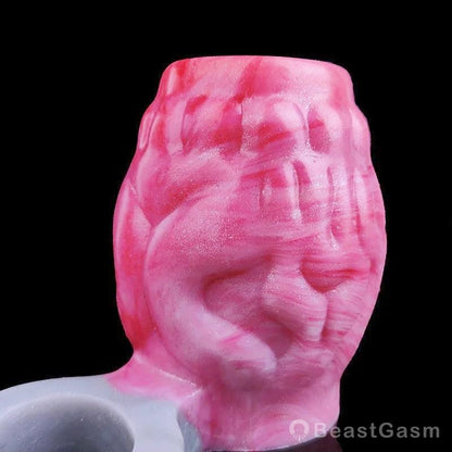 BeastGasm Ribbed Wolf Knot Penis Ring & Enlargement Sleeve - BeastGasm