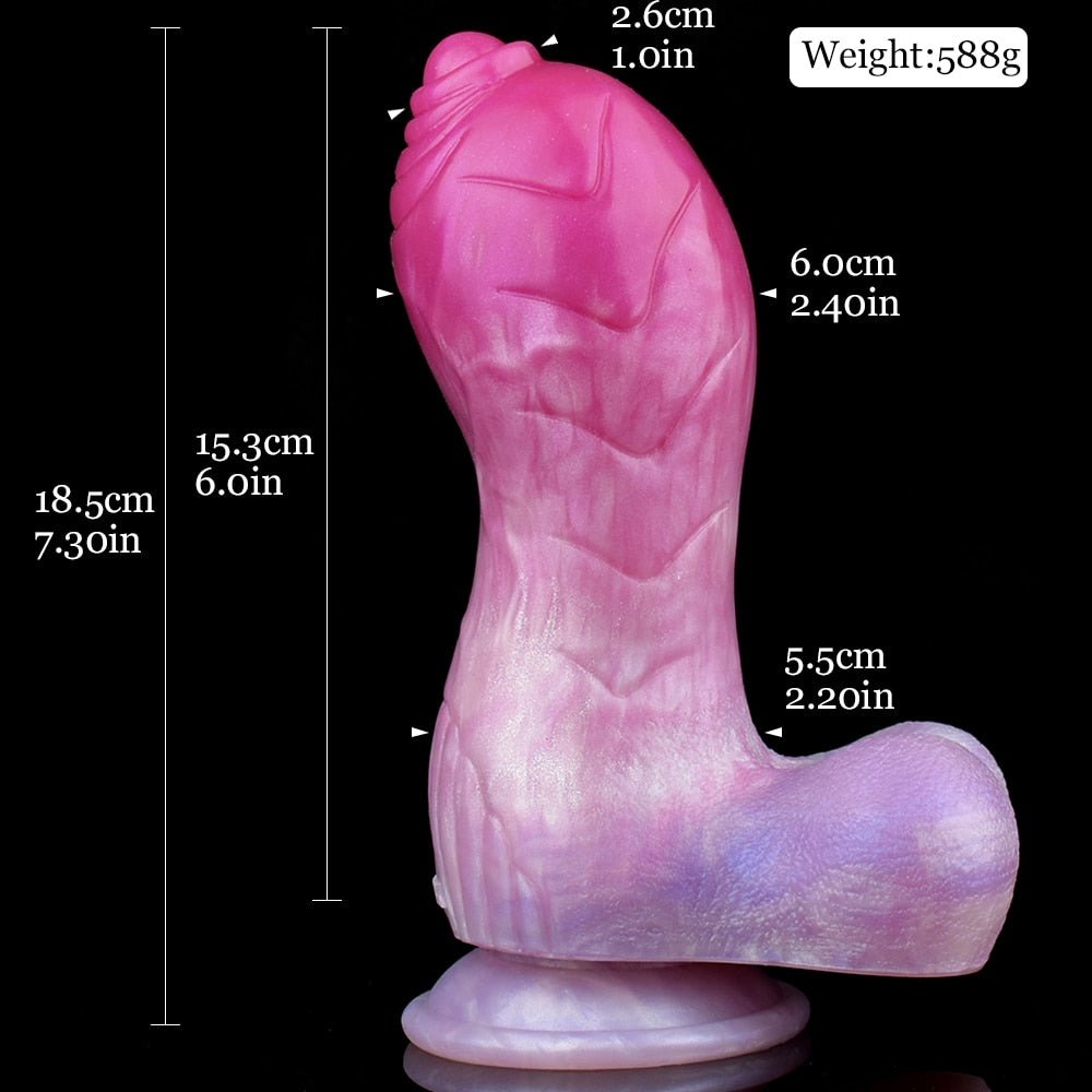 🦄 Bella 7.3” Fantasy Unicorn Dildo – Suction Cup, Silicone, Waterproof - BeastGasm