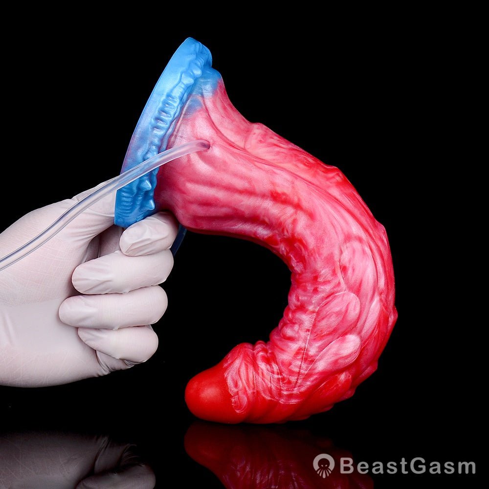 Black Dragon Inflatable Dildo – Squirting Fantasy Toy by BeastGasm - BeastGasm