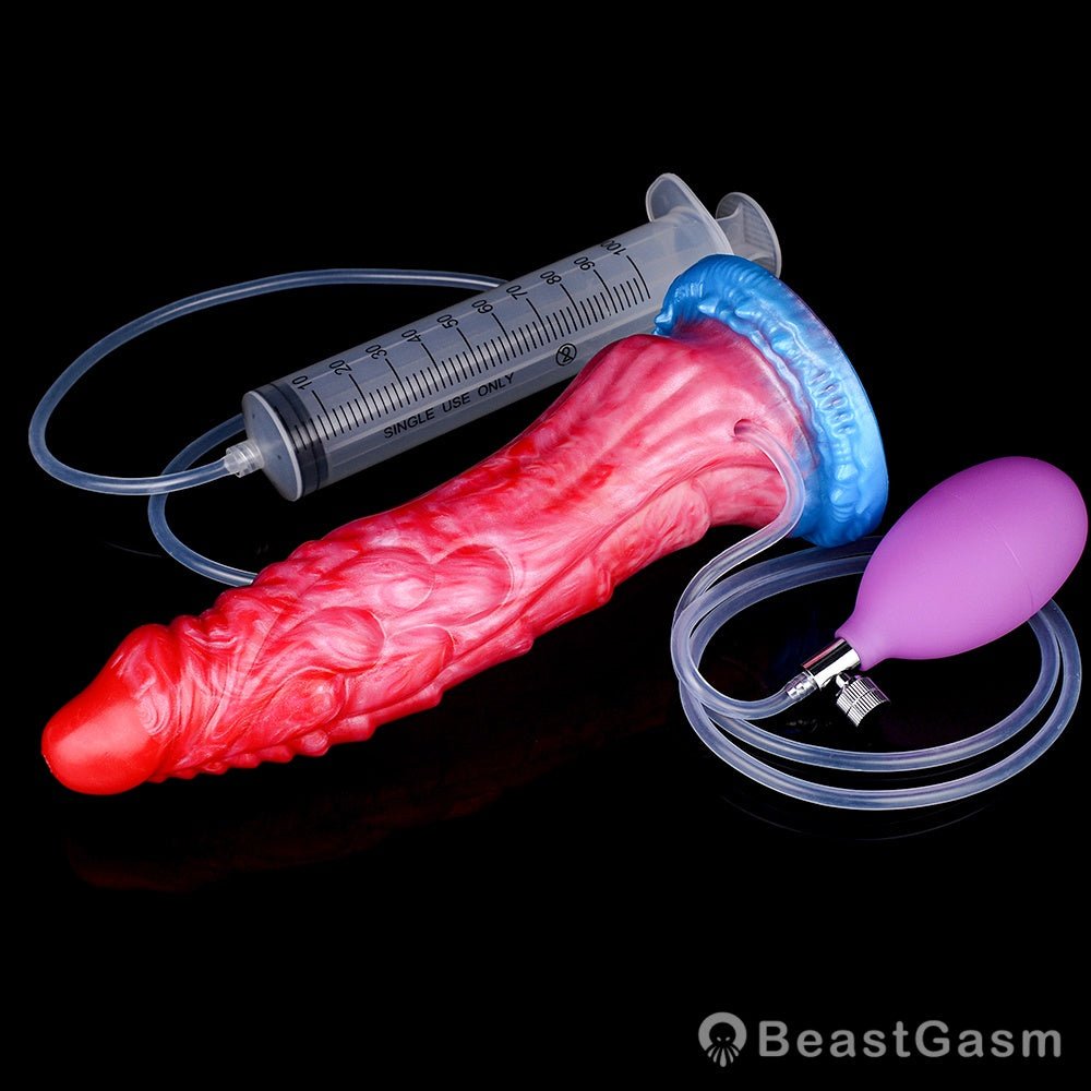 Black Dragon Inflatable Dildo – Squirting Fantasy Toy by BeastGasm - BeastGasm
