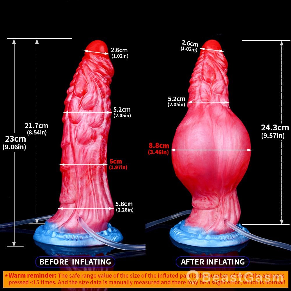 Black Dragon Inflatable Dildo – Squirting Fantasy Toy by BeastGasm - BeastGasm