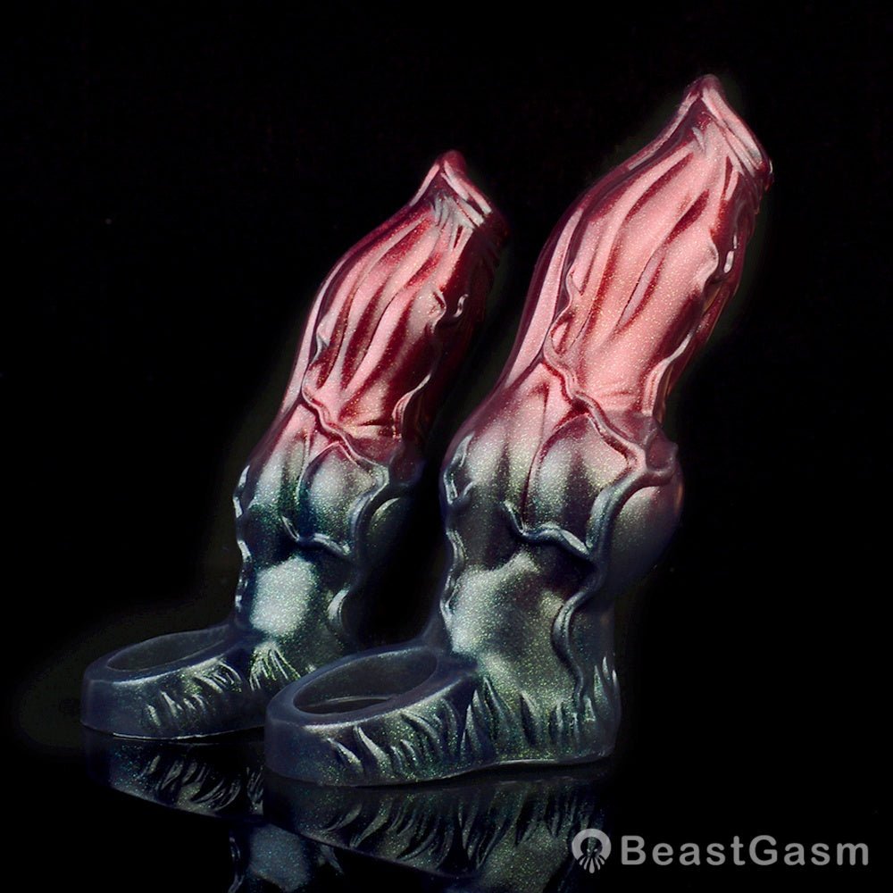 Black Jedi Fantasy Dog Penis Sleeve – Silicone Extender & Cockring 🐾⚡ - BeastGasm