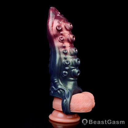 Black Knight Monster Penis Sleeve – Fantasy Spiked Cocksleeve 🏴‍☠️🔥 - BeastGasm