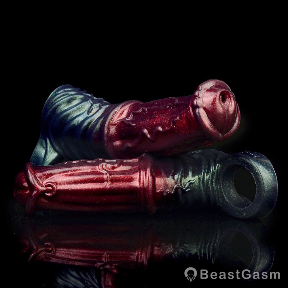 Black Samurai Ninja Penis Sleeve – Fantasy Silicone Extender for Men 🖤⚔️ - BeastGasm