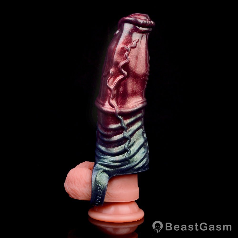 Black Samurai Ninja Penis Sleeve – Fantasy Silicone Extender for Men 🖤⚔️ - BeastGasm