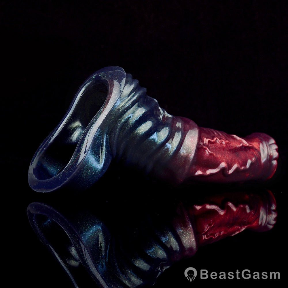 Black Samurai Ninja Penis Sleeve – Fantasy Silicone Extender for Men 🖤⚔️ - BeastGasm