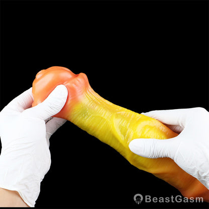 🐎 Blaze Horse Fantasy Dildo – Thick Knot, Hardcore Stretch - BeastGasm