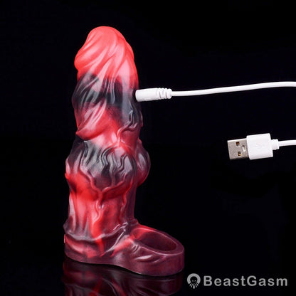 Blood - Red Fantasy Vibrating Cock Sleeve – Deep Pleasure - BeastGasm