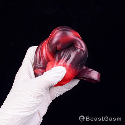 Blood - Red Fantasy Vibrating Cock Sleeve – Deep Pleasure - BeastGasm