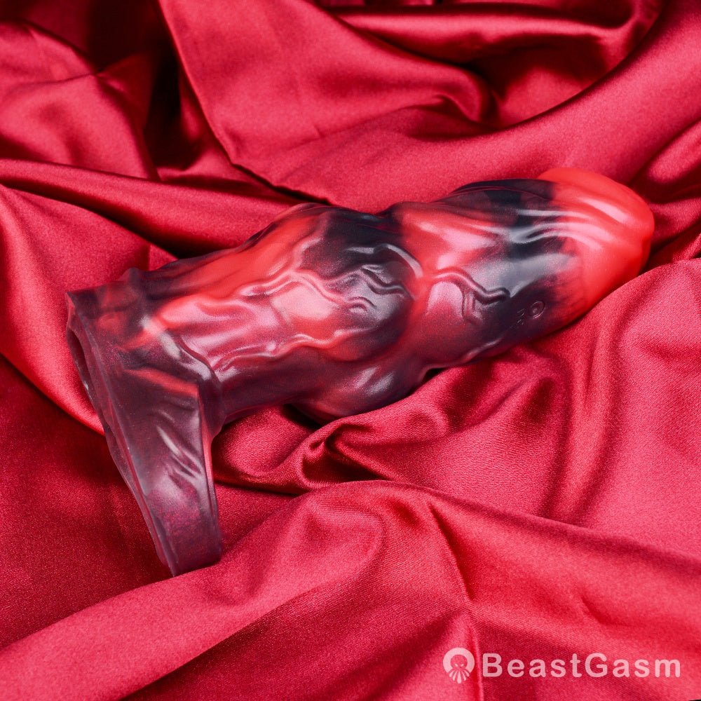 Blood - Red Fantasy Vibrating Cock Sleeve – Deep Pleasure - BeastGasm