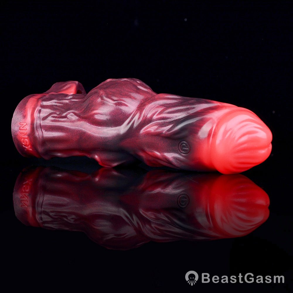 Blood - Red Fantasy Vibrating Cock Sleeve – Deep Pleasure - BeastGasm
