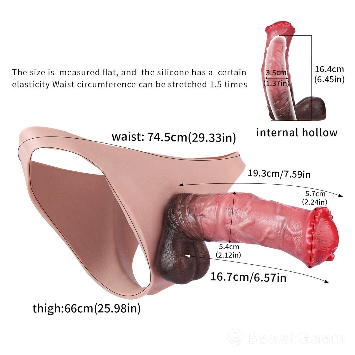 🐴 Bloodmane Red Stallion Wearable Penis Sleeve Panty - BeastGasm