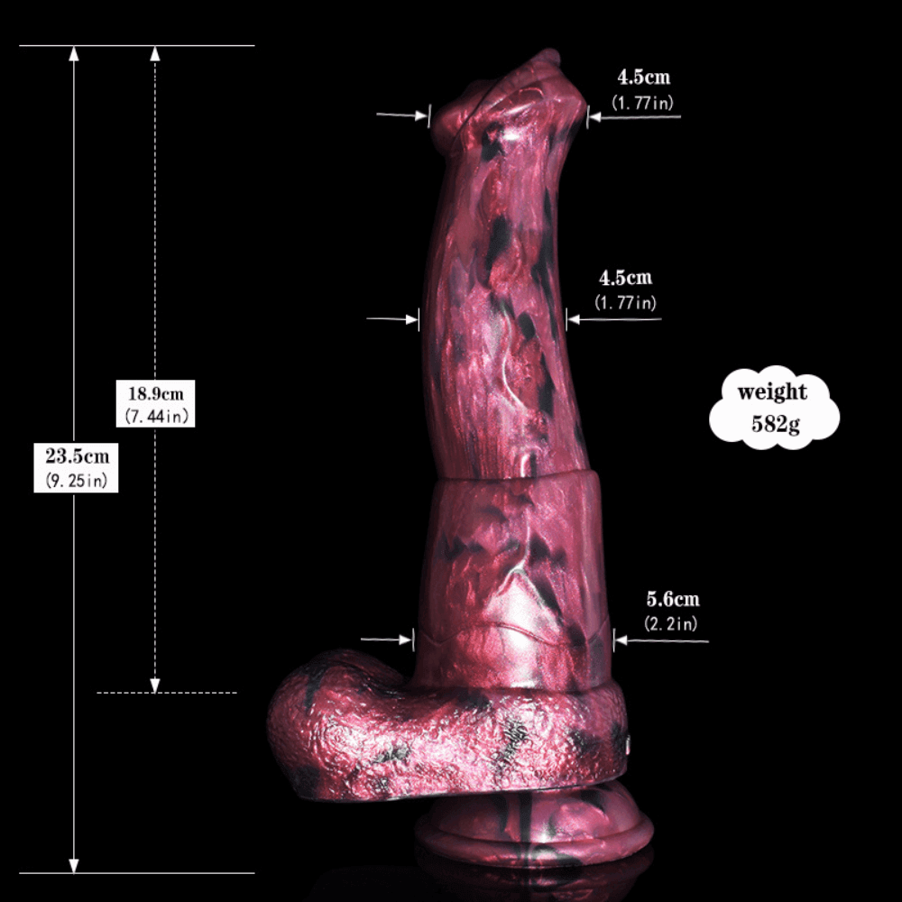 Canine Dildo Ben - Realistic Knot Fantasy Dildo for Deep Pleasure - BeastGasm
