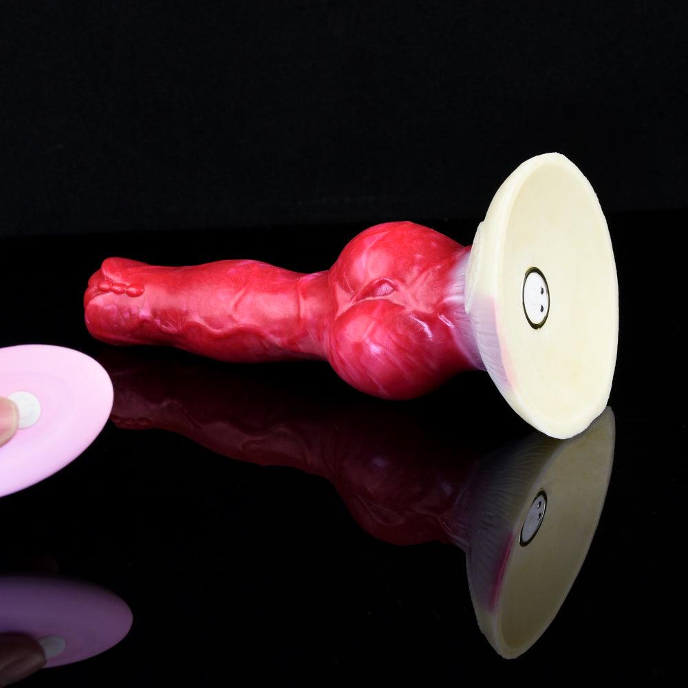 Canine Knot Dildo with Vibration & Suction – 8.27 in Fantasy Toy - BeastGasm
