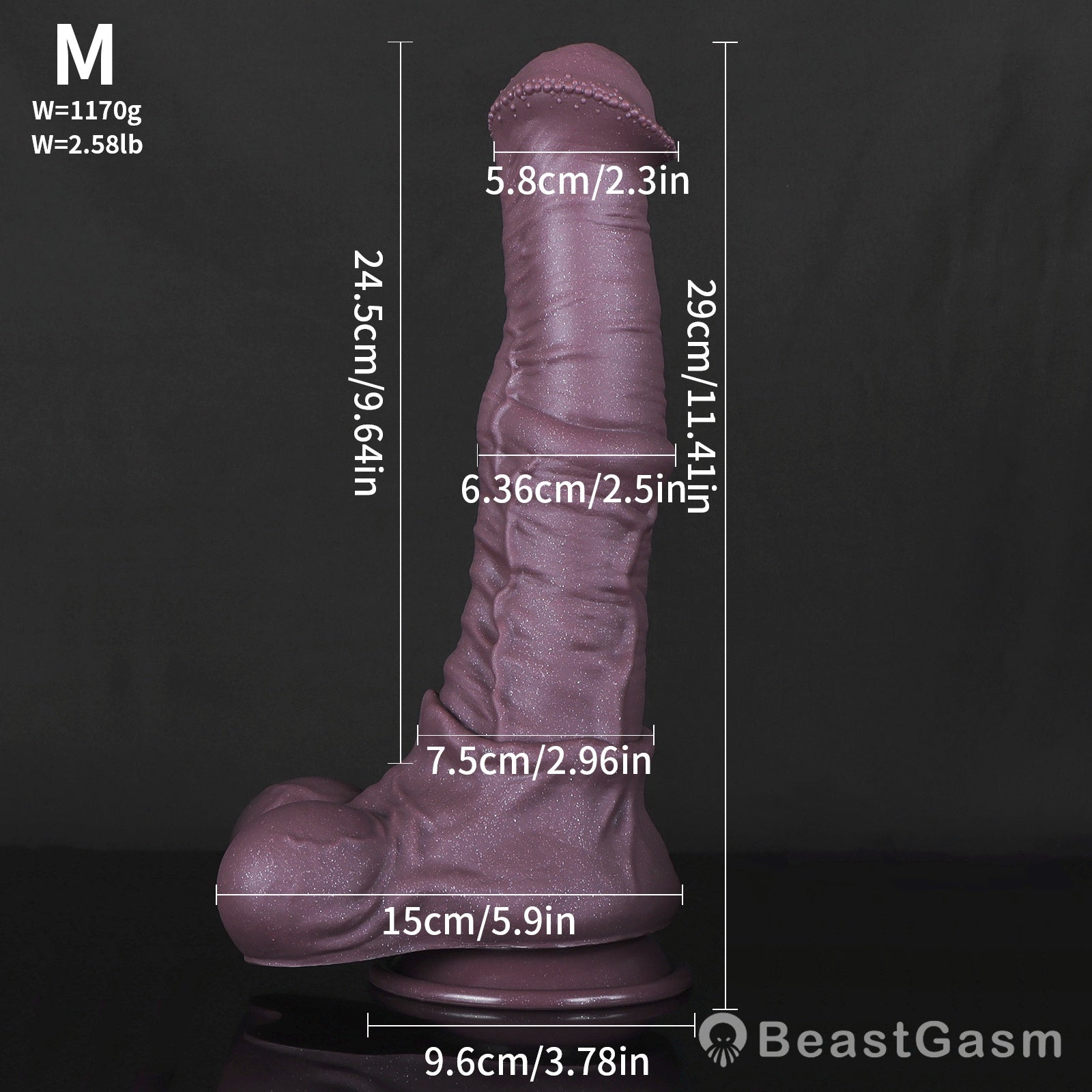 🐴 Centaur Horse Dildo – Safe Platinum Silicone, Realistic Texture - BeastGasm