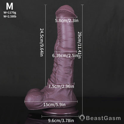 🐴 Centaur Horse Dildo – Safe Platinum Silicone, Realistic Texture - BeastGasm