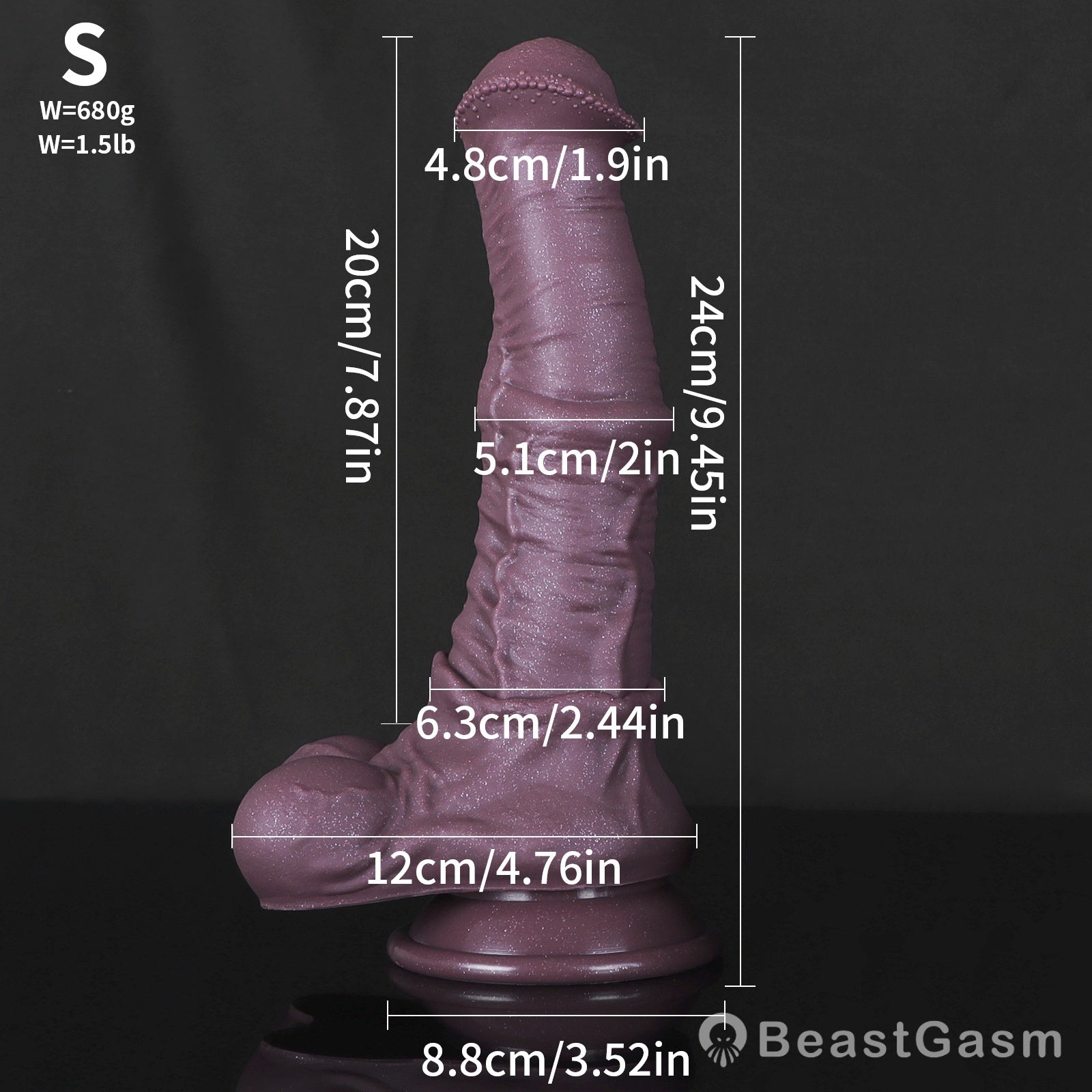 🐴 Centaur Horse Dildo – Safe Platinum Silicone, Realistic Texture - BeastGasm
