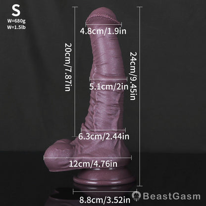 🐴 Centaur Horse Dildo – Safe Platinum Silicone, Realistic Texture - BeastGasm