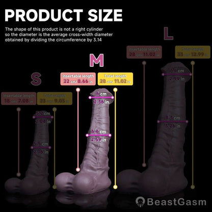 🐴 Centaur Horse Dildo – Safe Platinum Silicone, Realistic Texture - BeastGasm