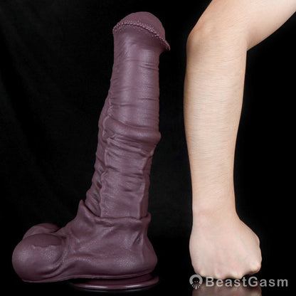 🐴 Centaur Horse Dildo – Safe Platinum Silicone, Realistic Texture - BeastGasm