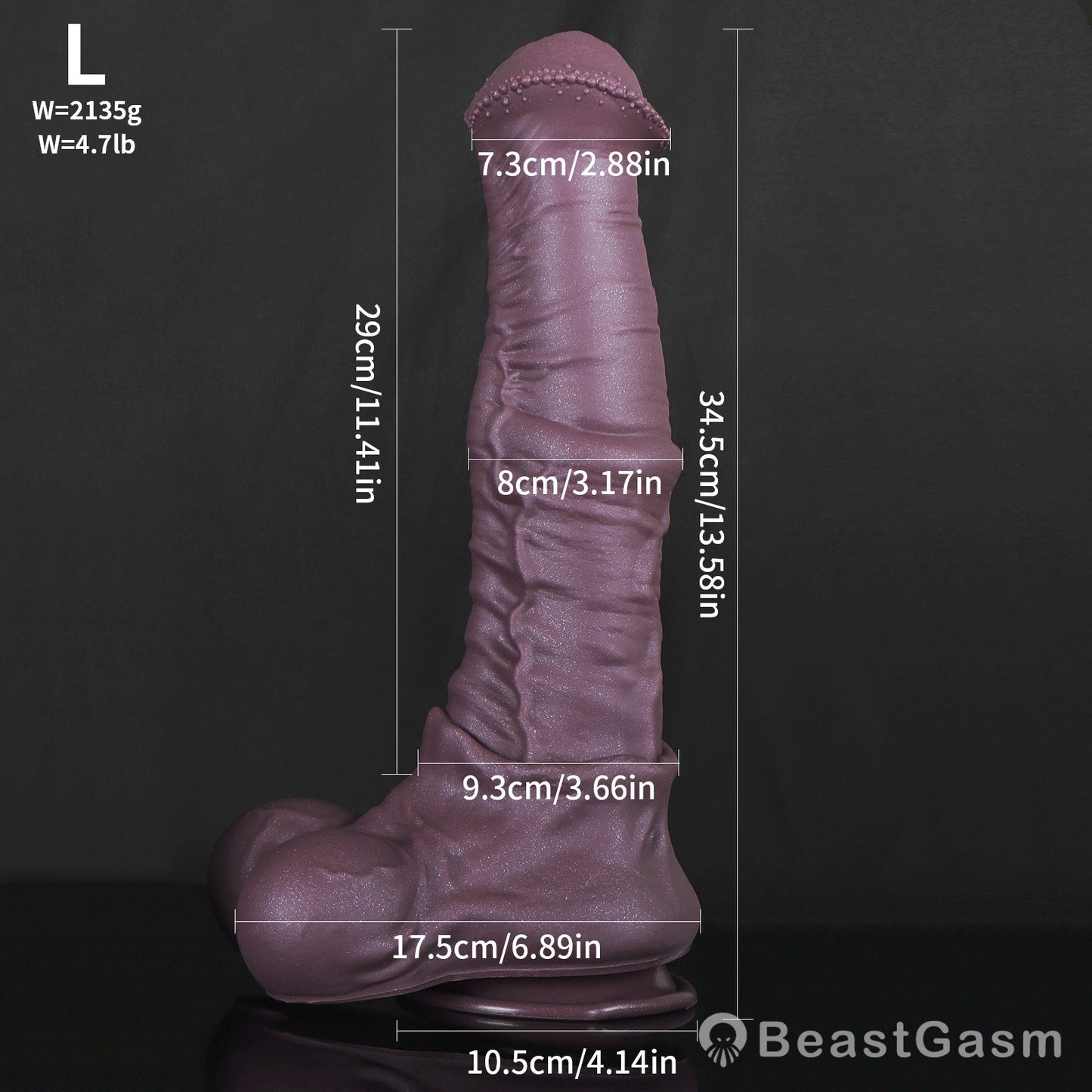 🐴 Centaur Horse Dildo – Safe Platinum Silicone, Realistic Texture - BeastGasm