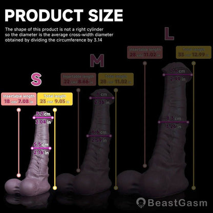 🐴 Centaur Horse Dildo – Safe Platinum Silicone, Realistic Texture - BeastGasm