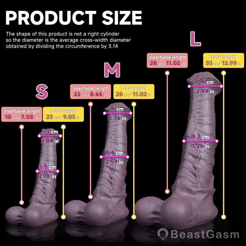 🐴 Centaur Horse Dildo – Safe Platinum Silicone, Realistic Texture - BeastGasm