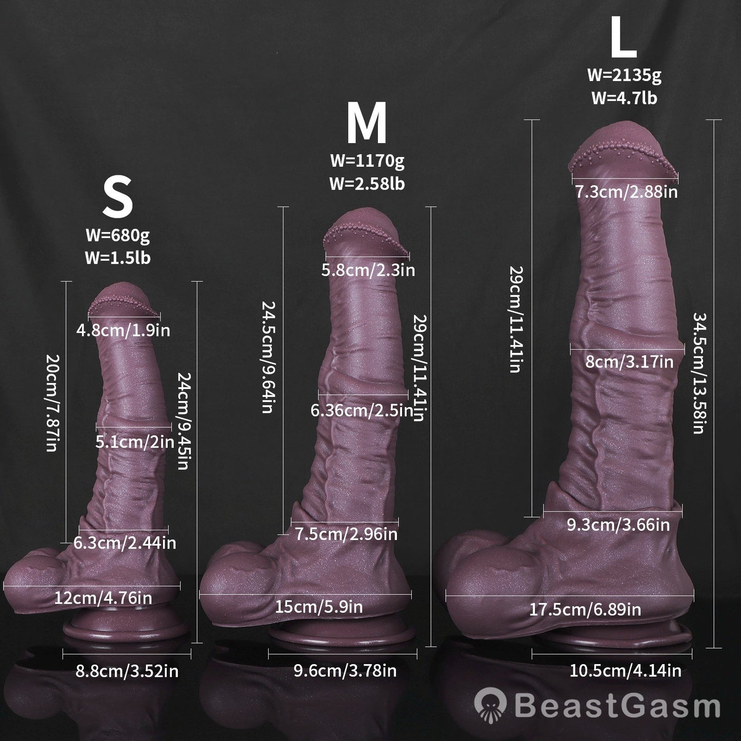 🐴 Centaur Horse Dildo – Safe Platinum Silicone, Realistic Texture - BeastGasm