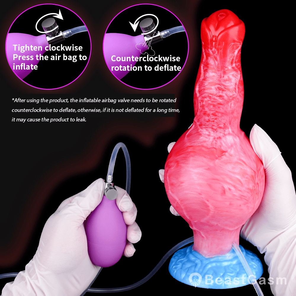 Mythical Stimulation with Cerberus Inflatable Dildo