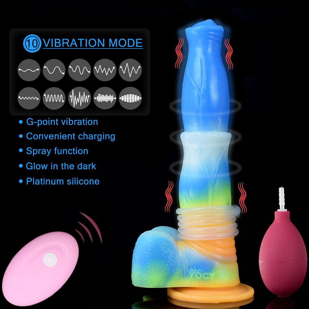 🐎 Chiron 9.6 - Inch Luminous Horse Vibrator with Ejaculation - BeastGasm