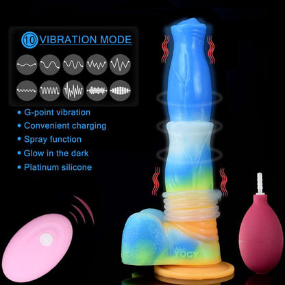 🐎 Chiron 9.6 - Inch Luminous Horse Vibrator with Ejaculation - BeastGasm